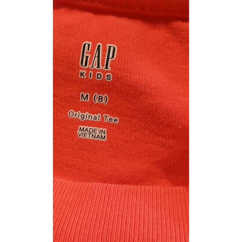 New Gap T-Shirt Youth Size 8 Cotton Short Sleeve Basic Tee Summer Vacation - Picture 3 of 4